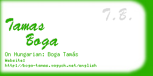 tamas boga business card